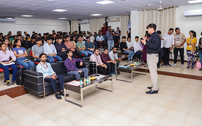 PGDM Students Guided by Prof. Dr. Vikas Dhawan – Director General at IMS Noida PGDM students at IMS Noida being guided by Director General, Prof. Dr. Vikas Dhawan.